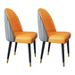 Nordic Style Leather Dining Room Chair Home Side Parsons Chair for Kitchen Orange-Gray Set of 2 Clearhalo ' kitchen&dining_furn' 'Dining Chairs' 'Dining Tables & Seating' 'dining_chair' 'Furniture' 'furniture_dining_chair' 'Kitchen & Dining Furniture' 'kitchen' 3453783