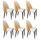 Nordic Style Leather Dining Room Chair Home Side Parsons Chair for Kitchen Orange White Set of 6 Clearhalo ' kitchen&dining_furn' 'Dining Chairs' 'Dining Tables & Seating' 'dining_chair' 'Furniture' 'furniture_dining_chair' 'Kitchen & Dining Furniture' 'kitchen' 3453792