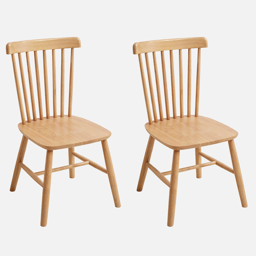 Modern Kitchen Wood Square Dining Chair Windsor Back Side Chair for Home Use Natural Set of 2 Clearhalo ' kitchen&dining_furn' 'Dining Chairs' 'Dining Tables & Seating' 'dining_chair' 'Furniture' 'furniture_dining_chair' 'Kitchen & Dining Furniture' 'kitchen' 3453797