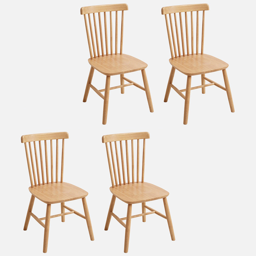 Modern Kitchen Wood Square Dining Chair Windsor Back Side Chair for Home Use Natural Set of 4 Clearhalo ' kitchen&dining_furn' 'Dining Chairs' 'Dining Tables & Seating' 'dining_chair' 'Furniture' 'furniture_dining_chair' 'Kitchen & Dining Furniture' 'kitchen' 3453799