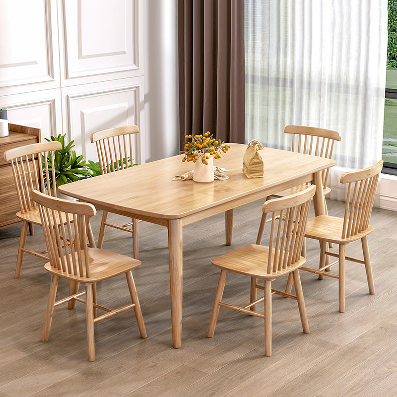 Modern Kitchen Wood Square Dining Chair Windsor Back Side Chair for Home Use Clearhalo ' kitchen&dining_furn' 'Dining Chairs' 'Dining Tables & Seating' 'dining_chair' 'Furniture' 'furniture_dining_chair' 'Kitchen & Dining Furniture' 'kitchen' 3453813