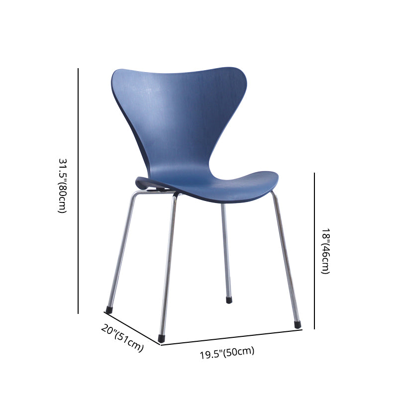 Modern Armless Side Chairs with 4 Black Finish Legs Plastic Solid Chairs for Home Use Clearhalo ' kitchen&dining_furn' 'Dining Chairs' 'Dining Tables & Seating' 'dining_chair' 'Furniture' 'furniture_dining_chair' 'Kitchen & Dining Furniture' 'kitchen' 3453828