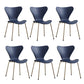 Modern Armless Side Chairs with 4 Black Finish Legs Plastic Solid Chairs for Home Use Blue Brass Gold Set of 6 Clearhalo ' kitchen&dining_furn' 'Dining Chairs' 'Dining Tables & Seating' 'dining_chair' 'Furniture' 'furniture_dining_chair' 'Kitchen & Dining Furniture' 'kitchen' 3453847