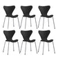 Modern Armless Side Chairs with 4 Black Finish Legs Plastic Solid Chairs for Home Use Black Silver Set of 6 Clearhalo ' kitchen&dining_furn' 'Dining Chairs' 'Dining Tables & Seating' 'dining_chair' 'Furniture' 'furniture_dining_chair' 'Kitchen & Dining Furniture' 'kitchen' 3453850