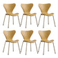 Modern Armless Side Chairs with 4 Black Finish Legs Plastic Solid Chairs for Home Use Yellow Brass Gold Set of 6 Clearhalo ' kitchen&dining_furn' 'Dining Chairs' 'Dining Tables & Seating' 'dining_chair' 'Furniture' 'furniture_dining_chair' 'Kitchen & Dining Furniture' 'kitchen' 3453868