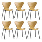 Modern Armless Side Chairs with 4 Black Finish Legs Plastic Solid Chairs for Home Use Yellow Black Set of 6 Clearhalo ' kitchen&dining_furn' 'Dining Chairs' 'Dining Tables & Seating' 'dining_chair' 'Furniture' 'furniture_dining_chair' 'Kitchen & Dining Furniture' 'kitchen' 3453871