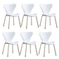 Modern Armless Side Chairs with 4 Black Finish Legs Plastic Solid Chairs for Home Use White Brass Gold Set of 6 Clearhalo ' kitchen&dining_furn' 'Dining Chairs' 'Dining Tables & Seating' 'dining_chair' 'Furniture' 'furniture_dining_chair' 'Kitchen & Dining Furniture' 'kitchen' 3453877