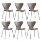 Modern Armless Side Chairs with 4 Black Finish Legs Plastic Solid Chairs for Home Use Brown Silver Set of 6 Clearhalo ' kitchen&dining_furn' 'Dining Chairs' 'Dining Tables & Seating' 'dining_chair' 'Furniture' 'furniture_dining_chair' 'Kitchen & Dining Furniture' 'kitchen' 3453880