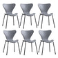 Modern Armless Side Chairs with 4 Black Finish Legs Plastic Solid Chairs for Home Use Grey Black Set of 6 Clearhalo ' kitchen&dining_furn' 'Dining Chairs' 'Dining Tables & Seating' 'dining_chair' 'Furniture' 'furniture_dining_chair' 'Kitchen & Dining Furniture' 'kitchen' 3453883