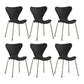 Modern Armless Side Chairs with 4 Black Finish Legs Plastic Solid Chairs for Home Use Black Brass Gold Set of 6 Clearhalo ' kitchen&dining_furn' 'Dining Chairs' 'Dining Tables & Seating' 'dining_chair' 'Furniture' 'furniture_dining_chair' 'Kitchen & Dining Furniture' 'kitchen' 3453889
