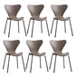 Modern Armless Side Chairs with 4 Black Finish Legs Plastic Solid Chairs for Home Use Brown Black Set of 6 Clearhalo ' kitchen&dining_furn' 'Dining Chairs' 'Dining Tables & Seating' 'dining_chair' 'Furniture' 'furniture_dining_chair' 'Kitchen & Dining Furniture' 'kitchen' 3453898