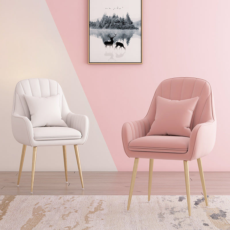 Metal Contemporary Home Side Chair Parsons Chair 18'' Wide Chair for Kitchen Clearhalo ' kitchen&dining_furn' 'Dining Chairs' 'Dining Tables & Seating' 'dining_chair' 'Furniture' 'furniture_dining_chair' 'Kitchen & Dining Furniture' 'kitchen' 3453899