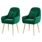 Metal Contemporary Home Side Chair Parsons Chair 18'' Wide Chair for Kitchen Green Set of 2 Clearhalo ' kitchen&dining_furn' 'Dining Chairs' 'Dining Tables & Seating' 'dining_chair' 'Furniture' 'furniture_dining_chair' 'Kitchen & Dining Furniture' 'kitchen' 3453902