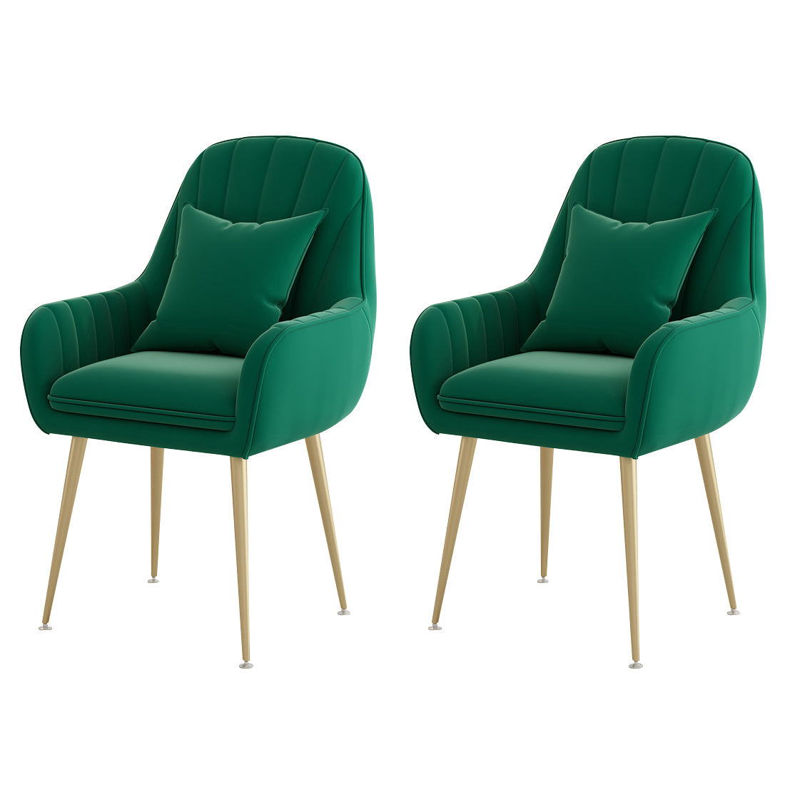 Metal Contemporary Home Side Chair Parsons Chair 18'' Wide Chair for Kitchen Green Set of 2 Clearhalo ' kitchen&dining_furn' 'Dining Chairs' 'Dining Tables & Seating' 'dining_chair' 'Furniture' 'furniture_dining_chair' 'Kitchen & Dining Furniture' 'kitchen' 3453902