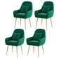 Metal Contemporary Home Side Chair Parsons Chair 18'' Wide Chair for Kitchen Green Set of 4 Clearhalo ' kitchen&dining_furn' 'Dining Chairs' 'Dining Tables & Seating' 'dining_chair' 'Furniture' 'furniture_dining_chair' 'Kitchen & Dining Furniture' 'kitchen' 3453903