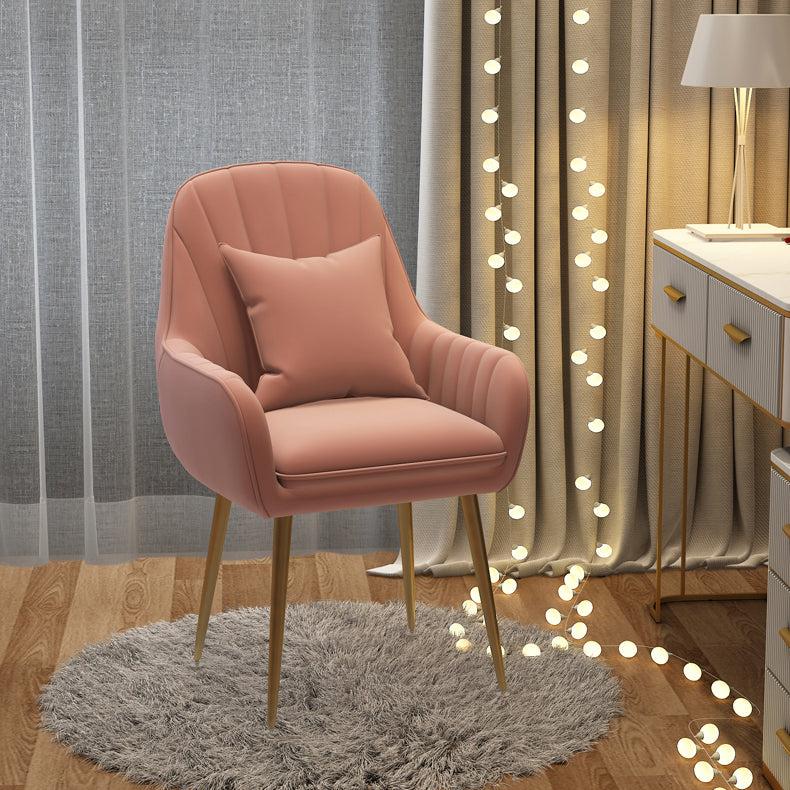 Metal Contemporary Home Side Chair Parsons Chair 18'' Wide Chair for Kitchen Clearhalo ' kitchen&dining_furn' 'Dining Chairs' 'Dining Tables & Seating' 'dining_chair' 'Furniture' 'furniture_dining_chair' 'Kitchen & Dining Furniture' 'kitchen' 3453904