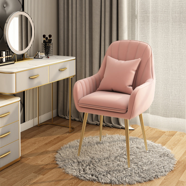 Metal Contemporary Home Side Chair Parsons Chair 18'' Wide Chair for Kitchen Clearhalo ' kitchen&dining_furn' 'Dining Chairs' 'Dining Tables & Seating' 'dining_chair' 'Furniture' 'furniture_dining_chair' 'Kitchen & Dining Furniture' 'kitchen' 3453906