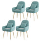 Metal Contemporary Home Side Chair Parsons Chair 18'' Wide Chair for Kitchen Blue Set of 4 Clearhalo ' kitchen&dining_furn' 'Dining Chairs' 'Dining Tables & Seating' 'dining_chair' 'Furniture' 'furniture_dining_chair' 'Kitchen & Dining Furniture' 'kitchen' 3453915