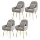 Metal Contemporary Home Side Chair Parsons Chair 18'' Wide Chair for Kitchen Grey Set of 4 Clearhalo ' kitchen&dining_furn' 'Dining Chairs' 'Dining Tables & Seating' 'dining_chair' 'Furniture' 'furniture_dining_chair' 'Kitchen & Dining Furniture' 'kitchen' 3453922