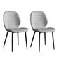 Leather Contemporary Wingback Side Chair Kitchen Dining Chair With Metal Legs Grey Set of 2 Clearhalo ' kitchen&dining_furn' 'Dining Chairs' 'Dining Tables & Seating' 'dining_chair' 'Furniture' 'furniture_dining_chair' 'Kitchen & Dining Furniture' 'kitchen' 3453953