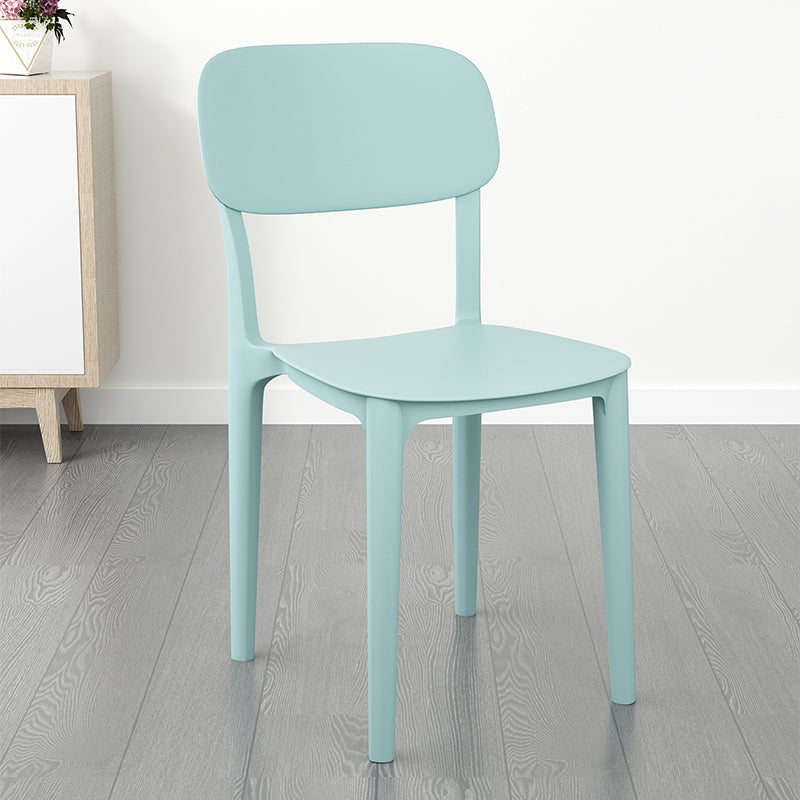 Plastic Dining Chair Modern Kitchen Side Chair 17'' Wide Open Back Dining Side Chair Lake Green 1 Piece Clearhalo ' kitchen&dining_furn' 'Dining Chairs' 'Dining Tables & Seating' 'dining_chair' 'Furniture' 'furniture_dining_chair' 'Kitchen & Dining Furniture' 'kitchen' 3453971