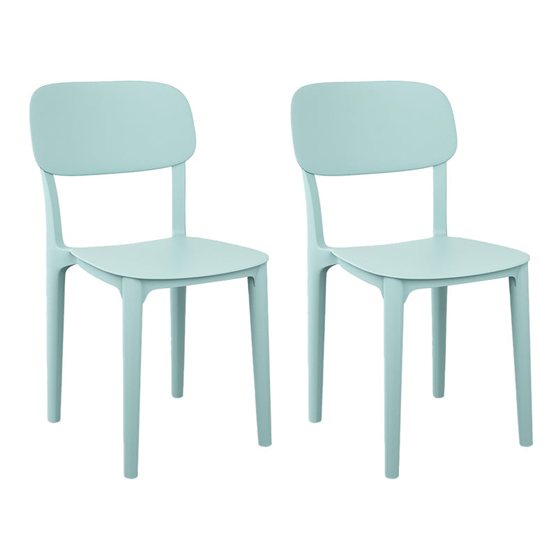Plastic Dining Chair Modern Kitchen Side Chair 17'' Wide Open Back Dining Side Chair Lake Green Set of 2 Clearhalo ' kitchen&dining_furn' 'Dining Chairs' 'Dining Tables & Seating' 'dining_chair' 'Furniture' 'furniture_dining_chair' 'Kitchen & Dining Furniture' 'kitchen' 3453973