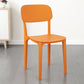 Plastic Dining Chair Modern Kitchen Side Chair 17'' Wide Open Back Dining Side Chair Orange 1 Piece Clearhalo ' kitchen&dining_furn' 'Dining Chairs' 'Dining Tables & Seating' 'dining_chair' 'Furniture' 'furniture_dining_chair' 'Kitchen & Dining Furniture' 'kitchen' 3453976