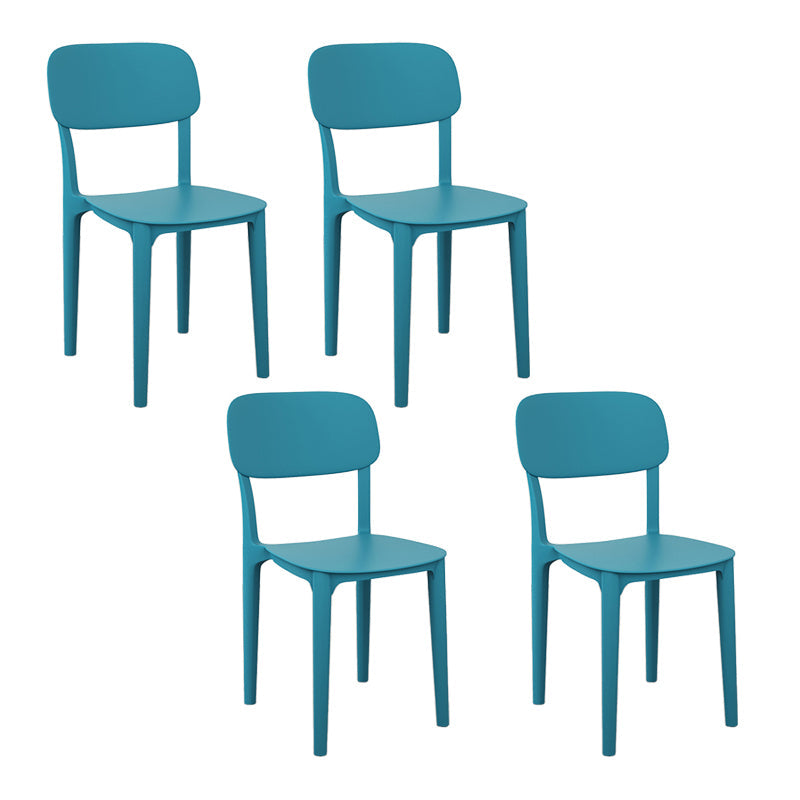 Plastic Dining Chair Modern Kitchen Side Chair 17'' Wide Open Back Dining Side Chair Green Set of 4 Clearhalo ' kitchen&dining_furn' 'Dining Chairs' 'Dining Tables & Seating' 'dining_chair' 'Furniture' 'furniture_dining_chair' 'Kitchen & Dining Furniture' 'kitchen' 3453986