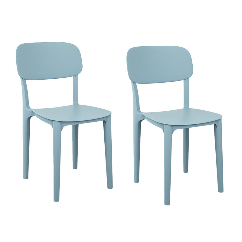 Plastic Dining Chair Modern Kitchen Side Chair 17'' Wide Open Back Dining Side Chair Blue Set of 2 Clearhalo ' kitchen&dining_furn' 'Dining Chairs' 'Dining Tables & Seating' 'dining_chair' 'Furniture' 'furniture_dining_chair' 'Kitchen & Dining Furniture' 'kitchen' 3453994