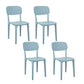 Plastic Dining Chair Modern Kitchen Side Chair 17'' Wide Open Back Dining Side Chair Blue Set of 4 Clearhalo ' kitchen&dining_furn' 'Dining Chairs' 'Dining Tables & Seating' 'dining_chair' 'Furniture' 'furniture_dining_chair' 'Kitchen & Dining Furniture' 'kitchen' 3453995