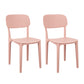 Plastic Dining Chair Modern Kitchen Side Chair 17'' Wide Open Back Dining Side Chair Pink Set of 2 Clearhalo ' kitchen&dining_furn' 'Dining Chairs' 'Dining Tables & Seating' 'dining_chair' 'Furniture' 'furniture_dining_chair' 'Kitchen & Dining Furniture' 'kitchen' 3453997
