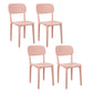 Plastic Dining Chair Modern Kitchen Side Chair 17'' Wide Open Back Dining Side Chair Pink Set of 4 Clearhalo ' kitchen&dining_furn' 'Dining Chairs' 'Dining Tables & Seating' 'dining_chair' 'Furniture' 'furniture_dining_chair' 'Kitchen & Dining Furniture' 'kitchen' 3453998