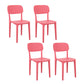 Plastic Dining Chair Modern Kitchen Side Chair 17'' Wide Open Back Dining Side Chair Red Set of 4 Clearhalo ' kitchen&dining_furn' 'Dining Chairs' 'Dining Tables & Seating' 'dining_chair' 'Furniture' 'furniture_dining_chair' 'Kitchen & Dining Furniture' 'kitchen' 3454001