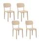 Plastic Dining Chair Modern Kitchen Side Chair 17'' Wide Open Back Dining Side Chair Khaki Set of 4 Clearhalo ' kitchen&dining_furn' 'Dining Chairs' 'Dining Tables & Seating' 'dining_chair' 'Furniture' 'furniture_dining_chair' 'Kitchen & Dining Furniture' 'kitchen' 3454004