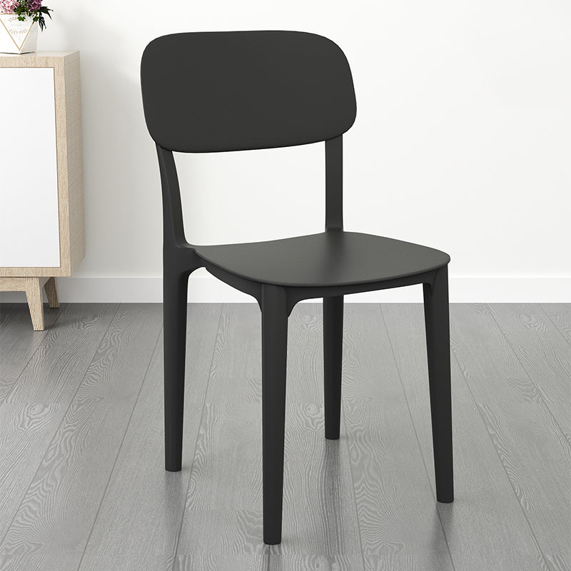 Plastic Dining Chair Modern Kitchen Side Chair 17'' Wide Open Back Dining Side Chair Black 1 Piece Clearhalo ' kitchen&dining_furn' 'Dining Chairs' 'Dining Tables & Seating' 'dining_chair' 'Furniture' 'furniture_dining_chair' 'Kitchen & Dining Furniture' 'kitchen' 3454005