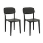Plastic Dining Chair Modern Kitchen Side Chair 17'' Wide Open Back Dining Side Chair Black Set of 2 Clearhalo ' kitchen&dining_furn' 'Dining Chairs' 'Dining Tables & Seating' 'dining_chair' 'Furniture' 'furniture_dining_chair' 'Kitchen & Dining Furniture' 'kitchen' 3454006