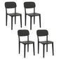 Plastic Dining Chair Modern Kitchen Side Chair 17'' Wide Open Back Dining Side Chair Black Set of 4 Clearhalo ' kitchen&dining_furn' 'Dining Chairs' 'Dining Tables & Seating' 'dining_chair' 'Furniture' 'furniture_dining_chair' 'Kitchen & Dining Furniture' 'kitchen' 3454007