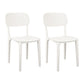 Plastic Dining Chair Modern Kitchen Side Chair 17'' Wide Open Back Dining Side Chair White Set of 2 Clearhalo ' kitchen&dining_furn' 'Dining Chairs' 'Dining Tables & Seating' 'dining_chair' 'Furniture' 'furniture_dining_chair' 'Kitchen & Dining Furniture' 'kitchen' 3454009
