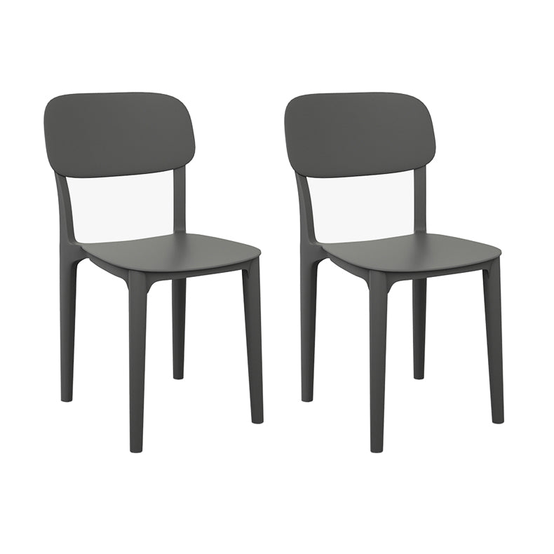 Plastic Dining Chair Modern Kitchen Side Chair 17'' Wide Open Back Dining Side Chair Grey Set of 2 Clearhalo ' kitchen&dining_furn' 'Dining Chairs' 'Dining Tables & Seating' 'dining_chair' 'Furniture' 'furniture_dining_chair' 'Kitchen & Dining Furniture' 'kitchen' 3454012
