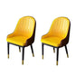 Glam Style Faux Leather Chair Parsons Dining Chair for Home with Black Legs Yellow Set of 2 Clearhalo ' kitchen&dining_furn' 'Dining Chairs' 'Dining Tables & Seating' 'dining_chair' 'Furniture' 'furniture_dining_chair' 'Kitchen & Dining Furniture' 'kitchen' 3454020