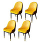 Glam Style Faux Leather Chair Parsons Dining Chair for Home with Black Legs Yellow Set of 4 Clearhalo ' kitchen&dining_furn' 'Dining Chairs' 'Dining Tables & Seating' 'dining_chair' 'Furniture' 'furniture_dining_chair' 'Kitchen & Dining Furniture' 'kitchen' 3454023