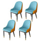 Glam Style Faux Leather Chair Parsons Dining Chair for Home with Black Legs Blue Set of 4 Clearhalo ' kitchen&dining_furn' 'Dining Chairs' 'Dining Tables & Seating' 'dining_chair' 'Furniture' 'furniture_dining_chair' 'Kitchen & Dining Furniture' 'kitchen' 3454035