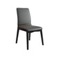 Modern Kitchen Leather Square Dining Chairs Parsons Chair with Wood Legs Dark Gray Black 1 Piece Clearhalo ' kitchen&dining_furn' 'Dining Chairs' 'Dining Tables & Seating' 'dining_chair' 'Furniture' 'furniture_dining_chair' 'Kitchen & Dining Furniture' 'kitchen' 3454058