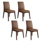 Modern Kitchen Leather Square Dining Chairs Parsons Chair with Wood Legs Coffee Walnut Set of 4 Clearhalo ' kitchen&dining_furn' 'Dining Chairs' 'Dining Tables & Seating' 'dining_chair' 'Furniture' 'furniture_dining_chair' 'Kitchen & Dining Furniture' 'kitchen' 3454071