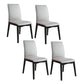 Modern Kitchen Leather Square Dining Chairs Parsons Chair with Wood Legs Light Gray Black Set of 4 Clearhalo ' kitchen&dining_furn' 'Dining Chairs' 'Dining Tables & Seating' 'dining_chair' 'Furniture' 'furniture_dining_chair' 'Kitchen & Dining Furniture' 'kitchen' 3454080