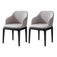 Faux Leather Contemporary Dining Room Chair Metallic Finish Solid Back Dining Chair Light Gray Set of 2 Clearhalo ' kitchen&dining_furn' 'Dining Chairs' 'Dining Tables & Seating' 'dining_chair' 'Furniture' 'furniture_dining_chair' 'Kitchen & Dining Furniture' 'kitchen' 3454083