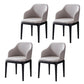 Faux Leather Contemporary Dining Room Chair Metallic Finish Solid Back Dining Chair Light Gray Set of 4 Clearhalo ' kitchen&dining_furn' 'Dining Chairs' 'Dining Tables & Seating' 'dining_chair' 'Furniture' 'furniture_dining_chair' 'Kitchen & Dining Furniture' 'kitchen' 3454085