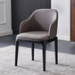 Faux Leather Contemporary Dining Room Chair Metallic Finish Solid Back Dining Chair Dark Gray 1 Piece Clearhalo ' kitchen&dining_furn' 'Dining Chairs' 'Dining Tables & Seating' 'dining_chair' 'Furniture' 'furniture_dining_chair' 'Kitchen & Dining Furniture' 'kitchen' 3454088