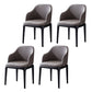 Faux Leather Contemporary Dining Room Chair Metallic Finish Solid Back Dining Chair Dark Gray Set of 4 Clearhalo ' kitchen&dining_furn' 'Dining Chairs' 'Dining Tables & Seating' 'dining_chair' 'Furniture' 'furniture_dining_chair' 'Kitchen & Dining Furniture' 'kitchen' 3454091