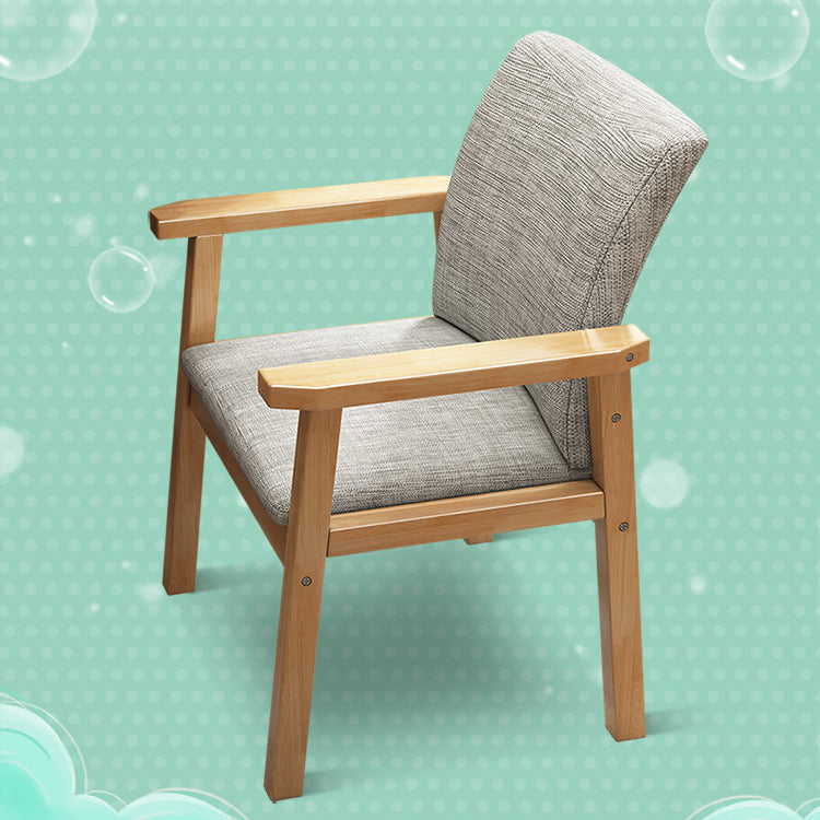 Contemporary Wood Squar Dining Chair Fabric Dining Side Chair for Kitchen Clearhalo ' kitchen&dining_furn' 'Dining Chairs' 'Dining Tables & Seating' 'dining_chair' 'Furniture' 'furniture_dining_chair' 'Kitchen & Dining Furniture' 'kitchen' 3454110